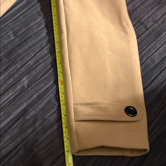 Classic Tan Double-Breasted Pea Coat - Picture 11 of 12